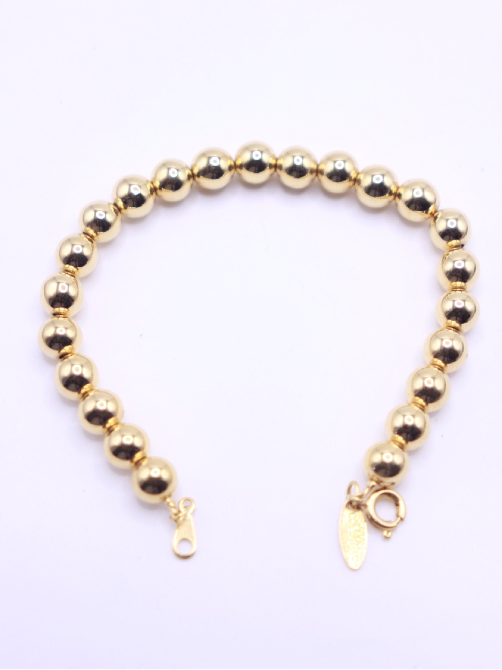 Vintage 1981 Sarah Coventry Headliner GoldTone Bead Bracelet fits 7”